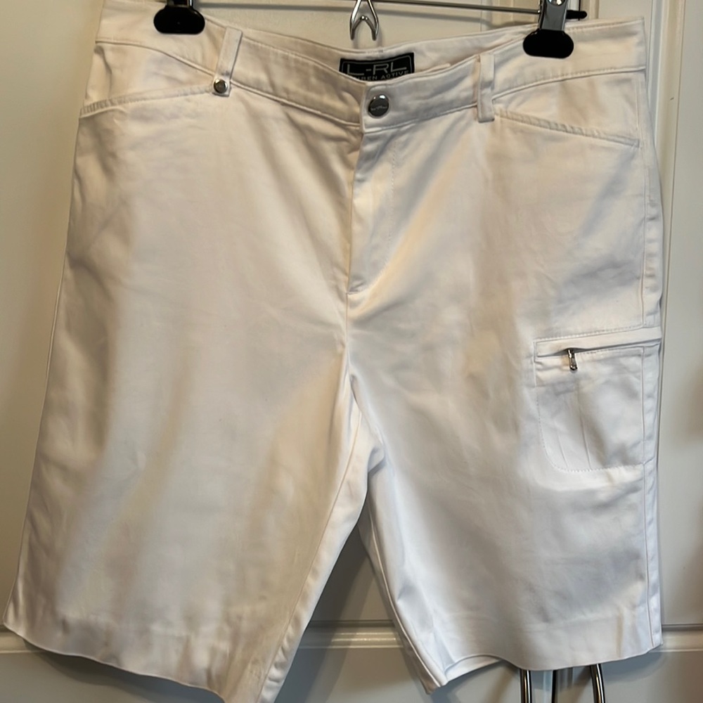Ralph Lauren Active wear. White shorts size 10.